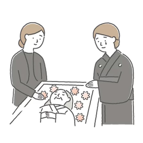 顔だけは見てお見送りしたい方